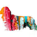 Long Haired Dachshund 2 by Watercolor Girl