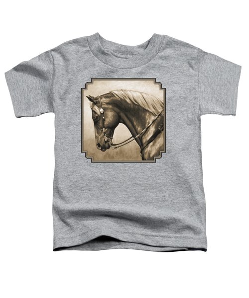 Western Horse Painting In Sepia Toddler T-Shirt