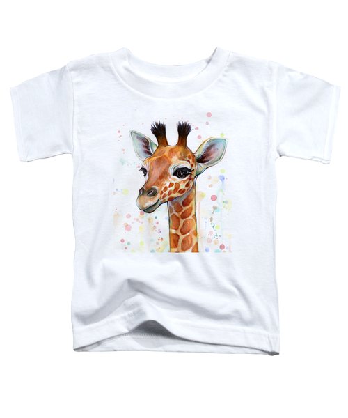 Baby Giraffe Watercolor  Toddler T-Shirt