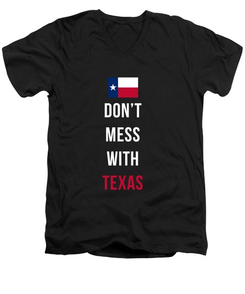 Don't Mess With Texas Tee Black Men's V-Neck T-Shirt