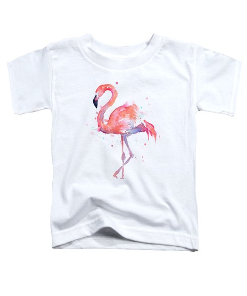 Flamingo Watercolor Toddler T-Shirt