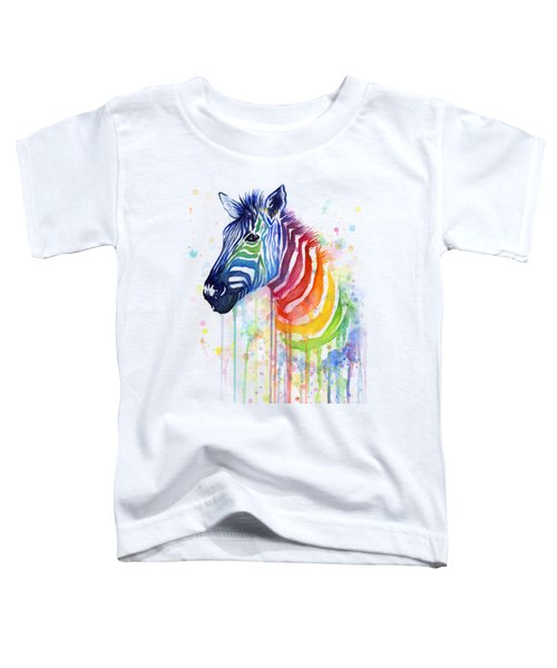 Rainbow Zebra - Ode To Fruit Stripes Toddler T-Shirt