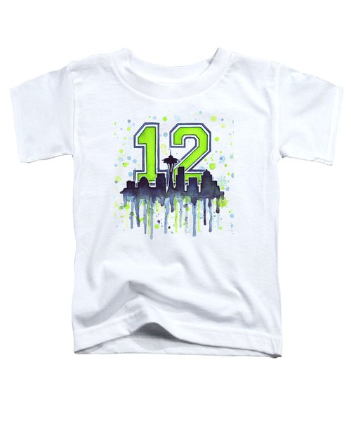 Seattle Seahawks 12th Man Art Toddler T-Shirt