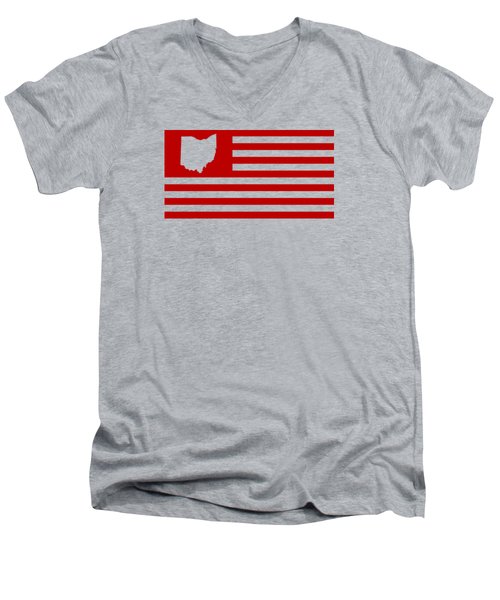State Of Ohio - American Flag Men's V-Neck T-Shirt