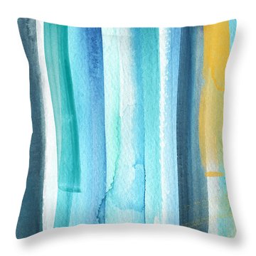 Summer Surf- Abstract Painting Throw Pillow