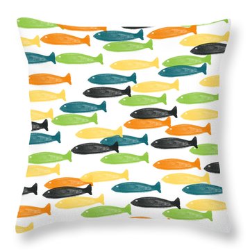 Colorful Fish  Throw Pillow