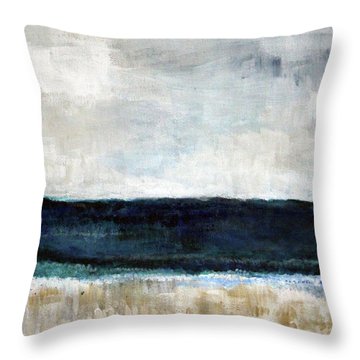 Beach- Abstract Painting Throw Pillow