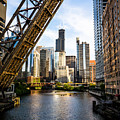 Chicago Downtown and Kinzie Street Railroad Bridge by Paul Velgos
