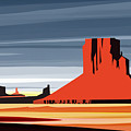 Monument Valley Sunset Digital Realism by Sassan Filsoof
