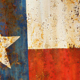 Rusty Texas Flag Rust And Metal Series by Mark Weaver