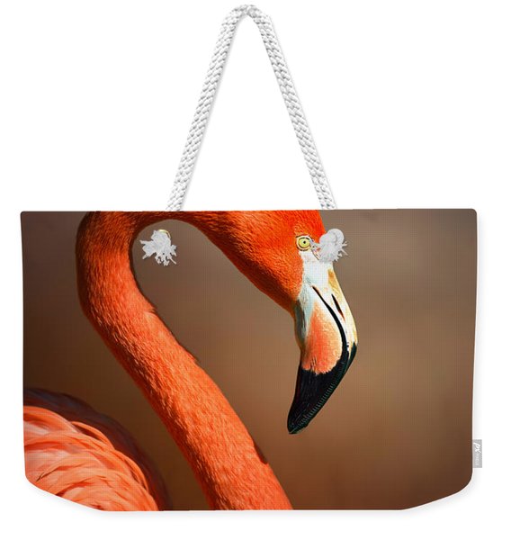 Caribean Flamingo Portrait Weekender Tote Bag