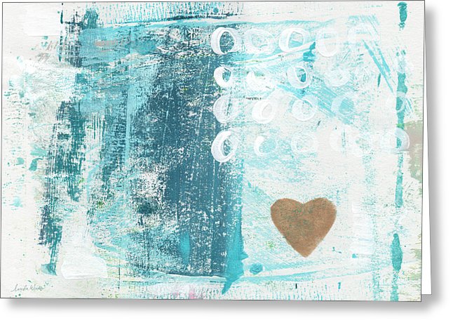Heart In The Sand- Abstract Art Greeting Card