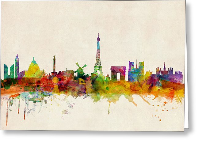 Paris Skyline Greeting Card