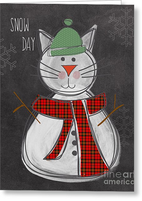 Snow Kitten Greeting Card