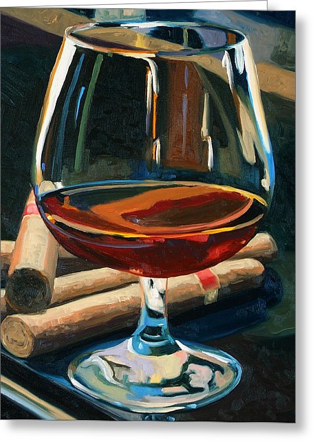 Cigars And Brandy Greeting Card