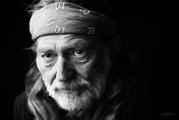 University Wall Art - Painting - Willie Nelson by Paul Tagliamonte