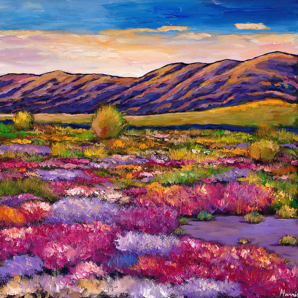 University Wall Art - Painting - Desert In Bloom by Johnathan Harris