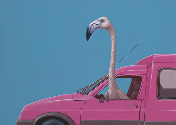 Birds Wall Art - Painting - Flamingo by Jasper Oostland