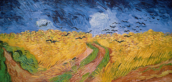 Birds Wall Art - Painting - Wheatfield With Crows by Vincent van Gogh
