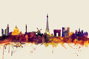 Paris Skyline Posters