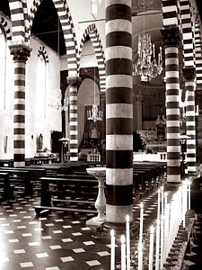 Wall Art - Photograph - Black And White Striped Church by Lupen  Grainne