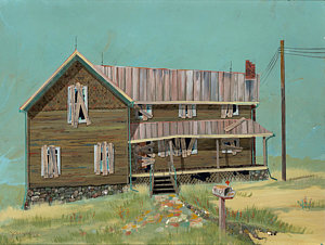 Wall Art - Painting - Boarded Up House by John Wyckoff