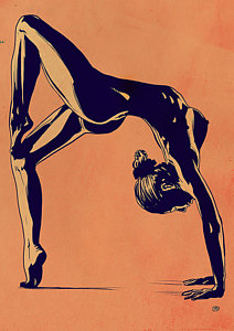 Wall Art - Drawing - Contortionist by Giuseppe Cristiano