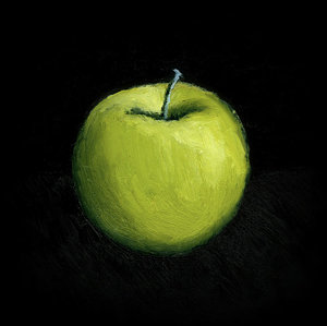 Wall Art - Painting - Green Apple Still Life by Michelle Calkins