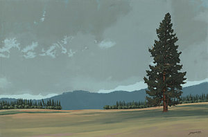 Wall Art - Painting - Lone Pine by John Wyckoff