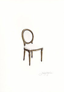 Wall Art - Painting - Louis Style Chair by Jazmin Angeles