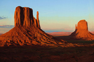 Abstract Landscape Wall Art - Painting - Monument Valley 2 by Inspirowl Design