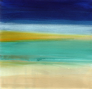 Abstract Landscape Wall Art - Painting - Ocean Blue 3- Art By Linda Woods by Linda Woods