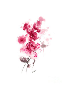 Wall Art - Painting - Pink Rose by Mariusz Szmerdt