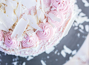 Wall Art - Photograph - Raspberry White Chocolate Cake by Edward Fielding