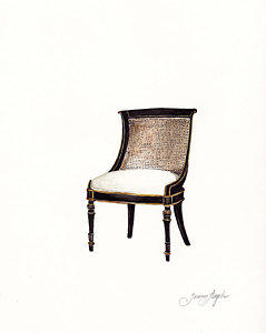 Wall Art - Painting - Regency Chair by Jazmin Angeles