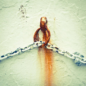Wall Art - Photograph - Rusty Chain by Tom Gowanlock