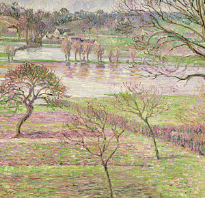Impressionism Wall Art - Painting - The Flood At Eragny by Camille Pissarro