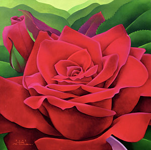 Wall Art - Painting - The Rose by Myung-Bo Sim