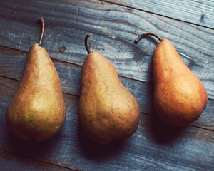 Wall Art - Photograph - Three Gold Pears by Lupen  Grainne