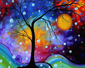Abstract Landscape Wall Art - Painting - Winter Sparkle Original Madart Painting by Megan Duncanson
