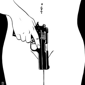 Wall Art - Drawing - Gun Number 4 by Giuseppe Cristiano