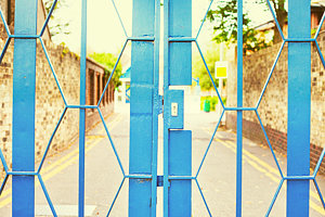 Wall Art - Photograph - School Gate by Tom Gowanlock