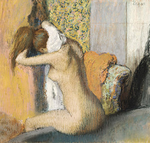 Wall Art - Pastel - After The Bath by Edgar Degas