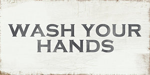 Wall Art - Painting - Wash Your Hands Modern Farm Sign- Art By Linda Woods by Linda Woods