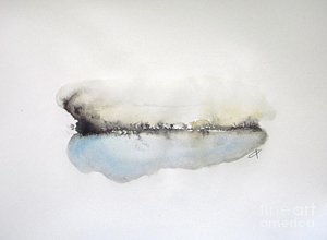 Abstract Landscape Wall Art - Painting - Lake by Vesna Antic