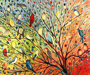 Birds Wall Art - Painting - 27 Birds by Jennifer Lommers