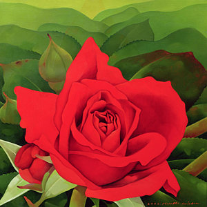Wall Art - Painting - The Rose by Myung-Bo Sim