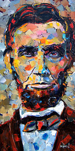Impressionism Wall Art - Painting - Abraham Lincoln Portrait by Debra Hurd