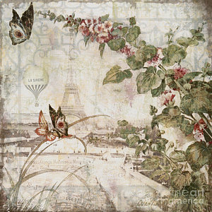 Paris Skyline Wall Art - Painting - Afternoon In Paris by Mindy Sommers