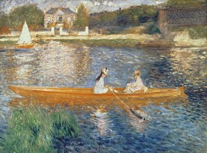 Impressionism Wall Art - Painting - Boating On The Seine by Pierre Auguste Renoir